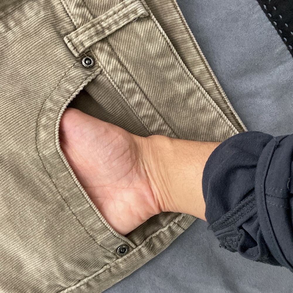 Velvety tan corduroy pants - Picture 16 of 17